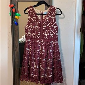 Beautiful boutique maroon cocktail dress